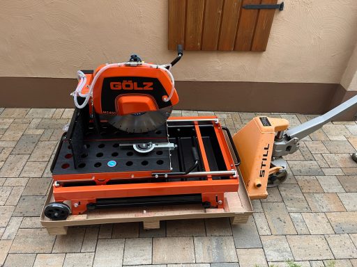 Gölz MS400 Nassschneidetisch / Steintrennmaschine auf Hubwagen in Teutschenthal und Umgebung günstig mieten! Faire Preise, super Service.